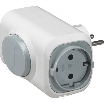 Многорозеточный блок LEGRAND 2 x 2К+3 серия Элиум 16 А блок из 2 розеток гориз. подключение выталкивание вилки белый