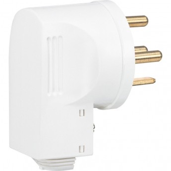 Вилка пластиковая LEGRAND 2К+Н+З 20 А выход кабеля сбоку белый Вилка пластиковая LEGRAND 2К+Н+З 20 А выход кабеля сбоку белый