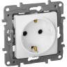 Розетка LEGRAND 2К+З со шторками немецкий стандарт 16 А 250 В Etika белый 672222