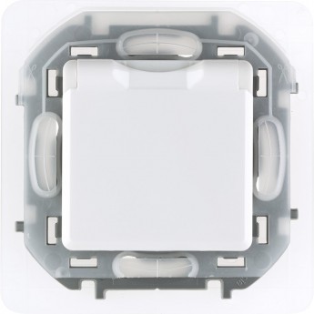 Розетка LEGRAND INSPIRIA 2К+З IP 44 с откидной крышкой и шторками немецкий стандарт 16 А 250 В белый