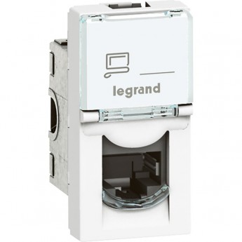 Розетка LEGRAND Mosaic RJ45 FTP кат.5е, 1 модуль, белый Розетка LEGRAND Mosaic RJ45 FTP кат.5е, 1 модуль, белый